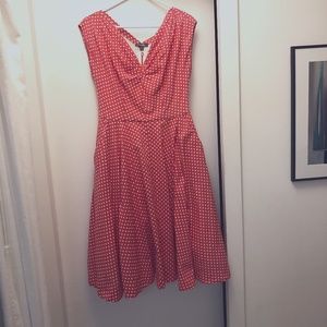 Emily and Fin Retro Sleeveless Full-Skirt Summer Dress Size M (UK 12, US 8)